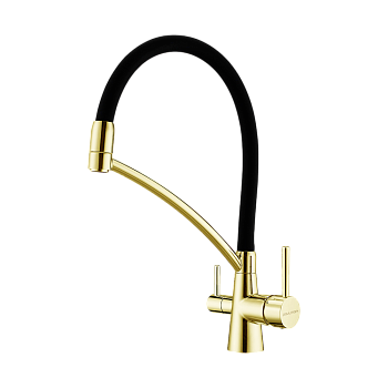 Смеситель для кухни Paulmark SIEGEN Si213111-LG на мойку золото